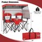 600D Oxford Metal Double Beach Chair with Sunshade and Cooler